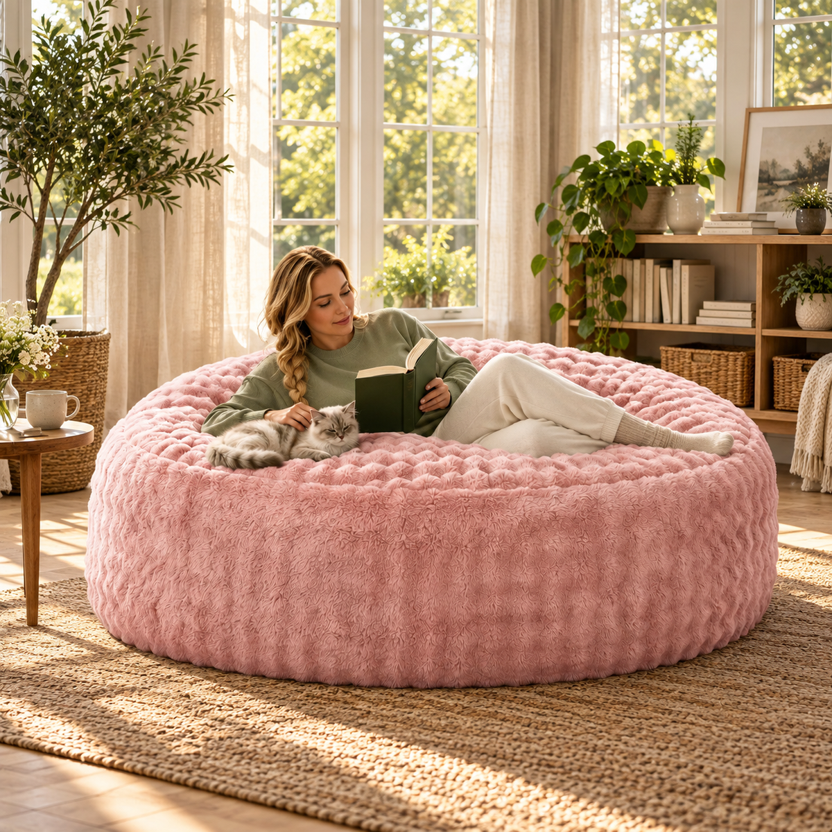 Oversized Faux Fur Bean Bag